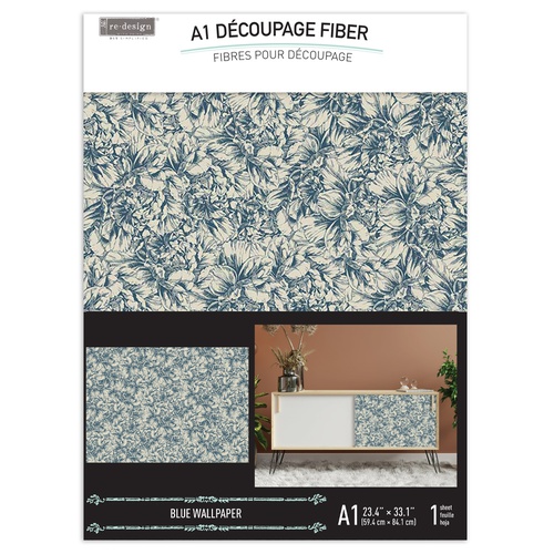Découpage Décor - Blue wallpaper